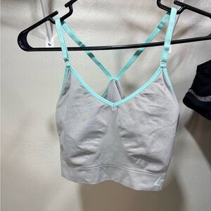 Light Gray and Mint Sports Bra